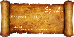 Szegedi Lili névjegykártya