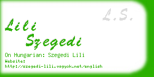 lili szegedi business card